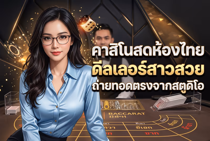 คาสิโนสดห้องไทย ดีลเลอร์สาวสวย ถ่ายทอดตรงจากสตูดิโอ